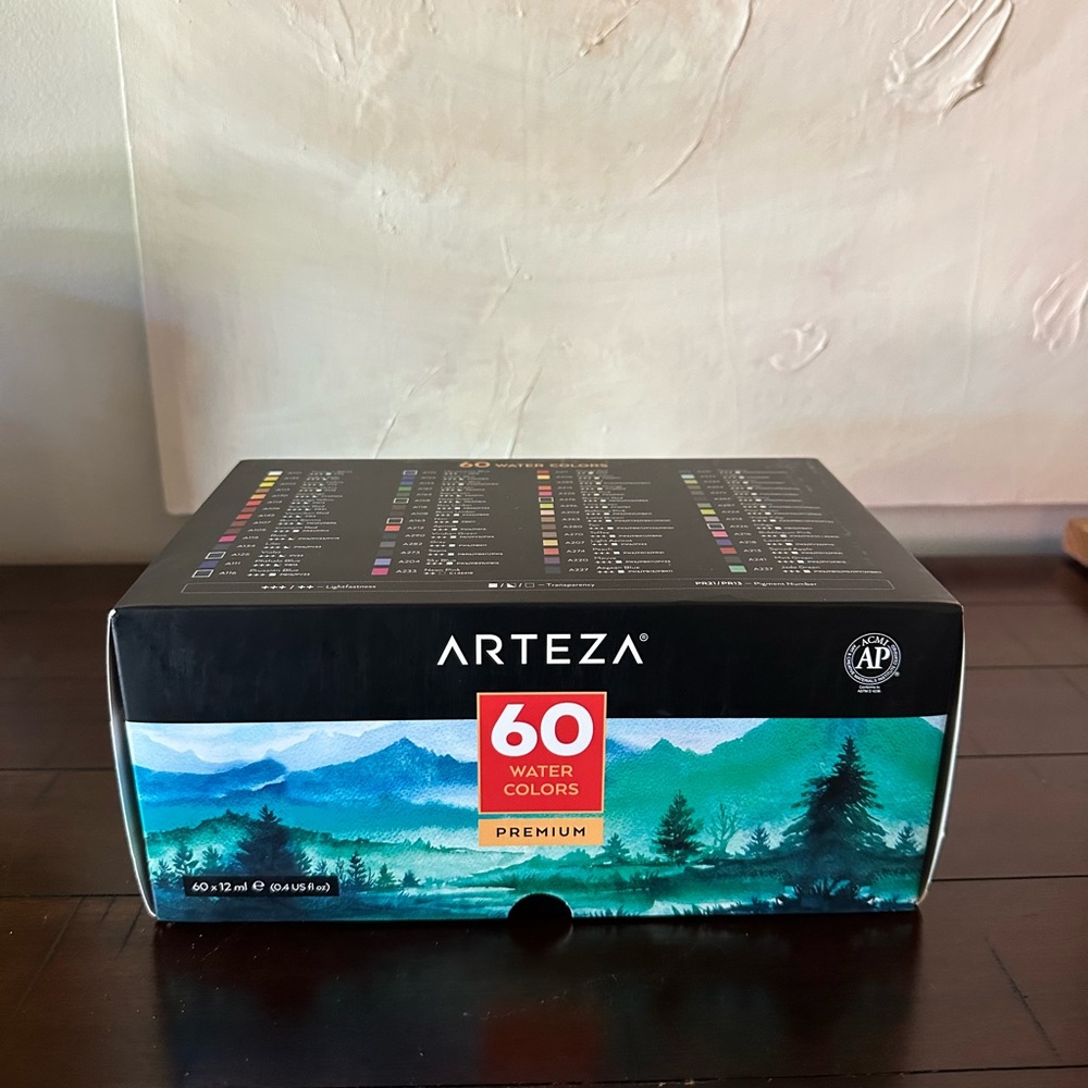 Arteza 60 Watercolors Premium Set - NEW